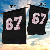 Six Seven Coquette Girl Garden Flag Funny 67 Meme Gen Alpha Slang Pink Floral Bow Aesthetic - Wonder Print Shop