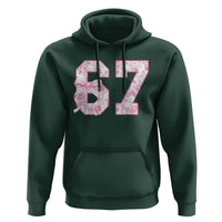 Six Seven Coquette Girl Hoodie Funny 67 Meme Gen Alpha Slang Pink Floral Bow Aesthetic - Wonder Print Shop