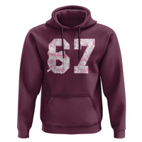 Six Seven Coquette Girl Hoodie Funny 67 Meme Gen Alpha Slang Pink Floral Bow Aesthetic - Wonder Print Shop