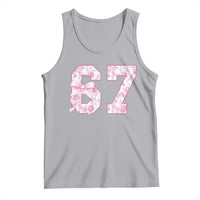 Six Seven Coquette Girl Tank Top Funny 67 Meme Gen Alpha Slang Pink Floral Bow Aesthetic - Wonder Print Shop
