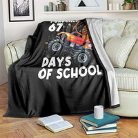 67 Days of School Monster Truck Throw Blanket 67th Day Boys Tung Tung Tung Sahur - Wonder Print Shop