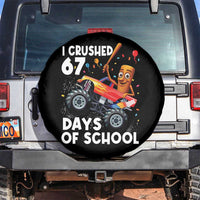 67 Days of School Monster Truck Spare Tire Cover 67th Day Boys Tung Tung Tung Sahur - Wonder Print Shop