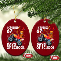 67 Days of School Monster Truck Ceramic Ornament 67th Day Boys Tung Tung Tung Sahur - Wonder Print Shop