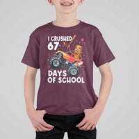 67 Days of School Monster Truck T Shirt For Kid 67th Day Boys Tung Tung Tung Sahur - Wonder Print Shop