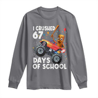 67 Days of School Monster Truck Long Sleeve Shirt 67th Day Boys Tung Tung Tung Sahur - Wonder Print Shop