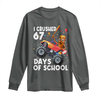 67 Days of School Monster Truck Long Sleeve Shirt 67th Day Boys Tung Tung Tung Sahur - Wonder Print Shop