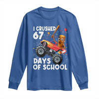 67 Days of School Monster Truck Long Sleeve Shirt 67th Day Boys Tung Tung Tung Sahur - Wonder Print Shop