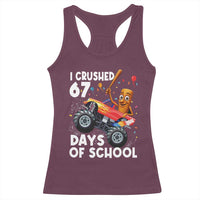67 Days of School Monster Truck Racerback Tank Top 67th Day Boys Tung Tung Tung Sahur - Wonder Print Shop