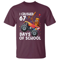 67 Days of School Monster Truck T Shirt 67th Day Boys Tung Tung Tung Sahur - Wonder Print Shop