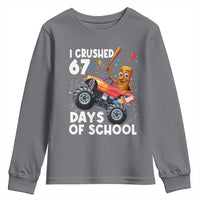 67 Days of School Monster Truck Youth Sweatshirt 67th Day Boys Tung Tung Tung Sahur - Wonder Print Shop