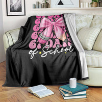 67 Days Of School Girls Coquette Bow Throw Blanket Funny Six Seven Meme 67th Day - Wonder Print Shop