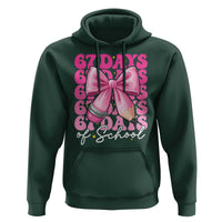 67 Days Of School Girls Coquette Bow Hoodie Funny Six Seven Meme 67th Day - Wonder Print Shop