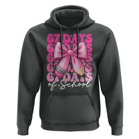 67 Days Of School Girls Coquette Bow Hoodie Funny Six Seven Meme 67th Day - Wonder Print Shop