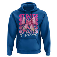 67 Days Of School Girls Coquette Bow Hoodie Funny Six Seven Meme 67th Day - Wonder Print Shop
