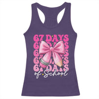 67 Days Of School Girls Coquette Bow Racerback Tank Top Funny Six Seven Meme 67th Day - Wonder Print Shop