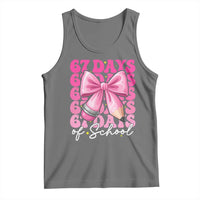 67 Days Of School Girls Coquette Bow Tank Top Funny Six Seven Meme 67th Day - Wonder Print Shop