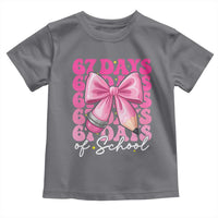 67 Days Of School Girls Coquette Bow Toddler T Shirt Funny Six Seven Meme 67th Day - Wonder Print Shop