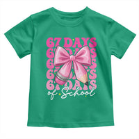 67 Days Of School Girls Coquette Bow Toddler T Shirt Funny Six Seven Meme 67th Day - Wonder Print Shop