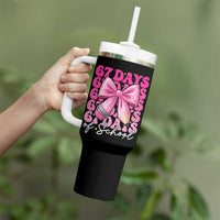67 Days Of School Girls Coquette Bow Tumbler With Handle Funny Six Seven Meme 67th Day - Wonder Print Shop