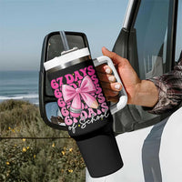 67 Days Of School Girls Coquette Bow Tumbler With Handle Funny Six Seven Meme 67th Day - Wonder Print Shop