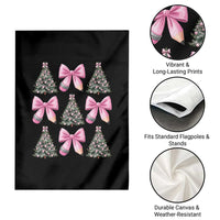 Coquette Bow Christmas Garden Flag Girly Xmas Tree Teacher Pencil Bow - Wonder Print Shop