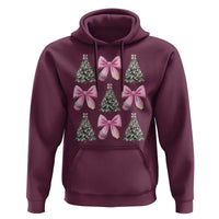 Coquette Bow Christmas Hoodie Girly Xmas Tree Teacher Pencil Bow - Wonder Print Shop