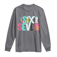 Funny Teacher Six Seven Long Sleeve Shirt 6 7 Meme - Wonder Print Shop