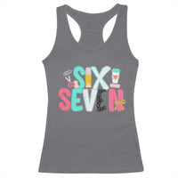 Funny Teacher Six Seven Racerback Tank Top 6 7 Meme - Wonder Print Shop