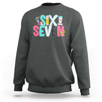 Funny Teacher Six Seven Sweatshirt 6 7 Meme - Wonder Print Shop