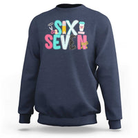 Funny Teacher Six Seven Sweatshirt 6 7 Meme - Wonder Print Shop