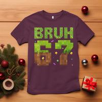 Funny Six Seven T Shirt 67 Meme 6 7 Boy Game Pixel Number - Wonder Print Shop