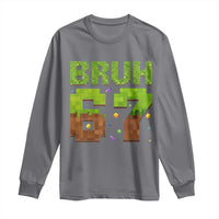 Funny Six Seven Long Sleeve Shirt 67 Meme 6 7 Boy Game Pixel Number - Wonder Print Shop