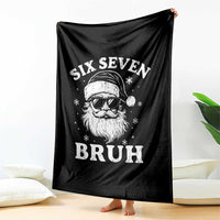 67 Christmas Six Seven Bruh Throw Blanket Funny Santa 6 7 Meme - Wonder Print Shop
