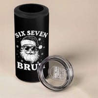 67 Christmas Six Seven Bruh 4 in 1 Can Cooler Tumbler Funny Santa 6 7 Meme - Wonder Print Shop