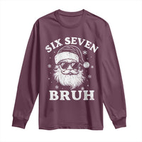 67 Christmas Six Seven Bruh Long Sleeve Shirt Funny Santa 6 7 Meme - Wonder Print Shop