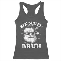 67 Christmas Six Seven Bruh Racerback Tank Top Funny Santa 6 7 Meme - Wonder Print Shop