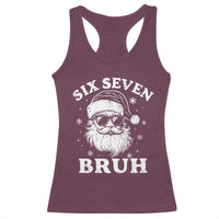 67 Christmas Six Seven Bruh Racerback Tank Top Funny Santa 6 7 Meme - Wonder Print Shop