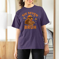 67 Funny Thanksgiving T Shirt For Women Six Seven Bruh 6 7 Turkey Meme - Wonder Print Shop