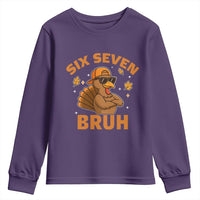 67 Funny Thanksgiving Youth Sweatshirt Six Seven Bruh 6 7 Turkey Meme - Wonder Print Shop