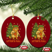 Litters Full Ceramic Ornament Funny Christmas Vacation Cat - Wonder Print Shop
