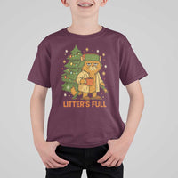 Litters Full T Shirt For Kid Funny Christmas Vacation Cat - Wonder Print Shop