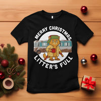Merry Christmas Litters Full T Shirt Funny Christmas Vacation Cat - Wonder Print Shop