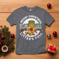 Merry Christmas Litters Full T Shirt Funny Christmas Vacation Cat - Wonder Print Shop