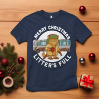 Merry Christmas Litters Full T Shirt Funny Christmas Vacation Cat - Wonder Print Shop