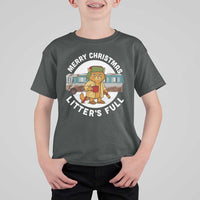 Merry Christmas Litters Full T Shirt For Kid Funny Christmas Vacation Cat - Wonder Print Shop