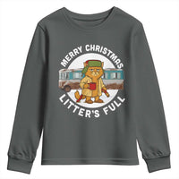 Merry Christmas Litters Full Youth Sweatshirt Funny Christmas Vacation Cat - Wonder Print Shop