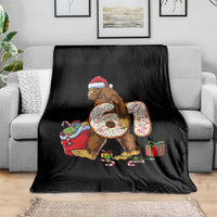 Christmas Bigfoot 67 Meme Throw Blanket Funny Six Seven Gen Alpha Slang Sasquatch - Wonder Print Shop