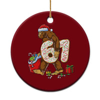 Christmas Bigfoot 67 Meme Ceramic Ornament Funny Six Seven Gen Alpha Slang Sasquatch - Wonder Print Shop