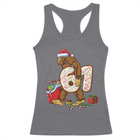 Christmas Bigfoot 67 Meme Racerback Tank Top Funny Six Seven Gen Alpha Slang Sasquatch - Wonder Print Shop