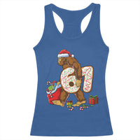 Christmas Bigfoot 67 Meme Racerback Tank Top Funny Six Seven Gen Alpha Slang Sasquatch - Wonder Print Shop